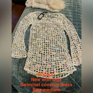 Boohoo beach swim coverup sequin bridal attire